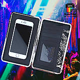 Сумка Клатч із паєтками  синій + друк на ній з 2 боків, фото 2