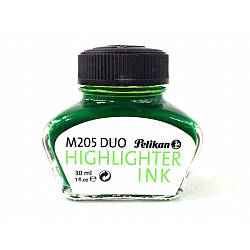 Чорнило флуоресцентне Pelikan M205 Duo Highlighter Ink у скляному флаконі 30 мл, колір зелений, 339580