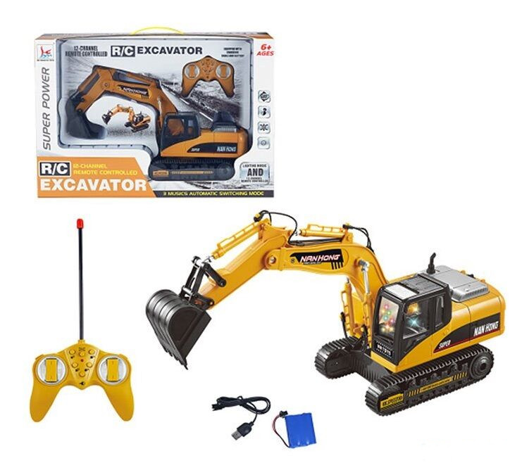 Екскаватор на радіокеруванні 66-39 світлові і звукові ефекти