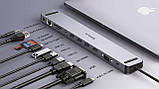 Type C мультифункціональна док-станція REAL-EL CQ-1000 (3×USB A 3.1, USB-C, HDMI, RJ45, audio 3.5 mm, SD/TF, VGA, USB-C PD), фото 8