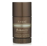 Парфюмированный мужской дезодорант стик BALDESSARINI Ambre 75ml, восточный древесный аромат