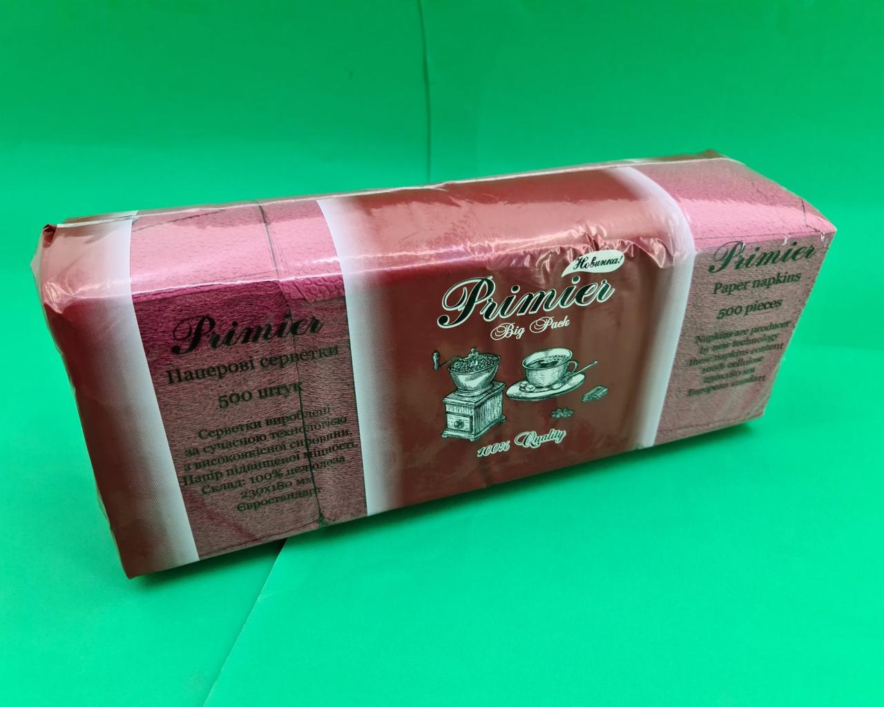 Серветка паперова (4*125лист) Фуршет big pack Бордо (1 пач.), фото 1