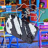 Сумка Клатч із паєтками чорний + друк на ній з 2 боків, фото 3