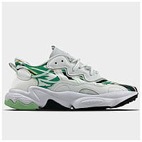 Женские кроссовки Adidas Ozweego White Tropical Green, кроссовки адидас озвиго