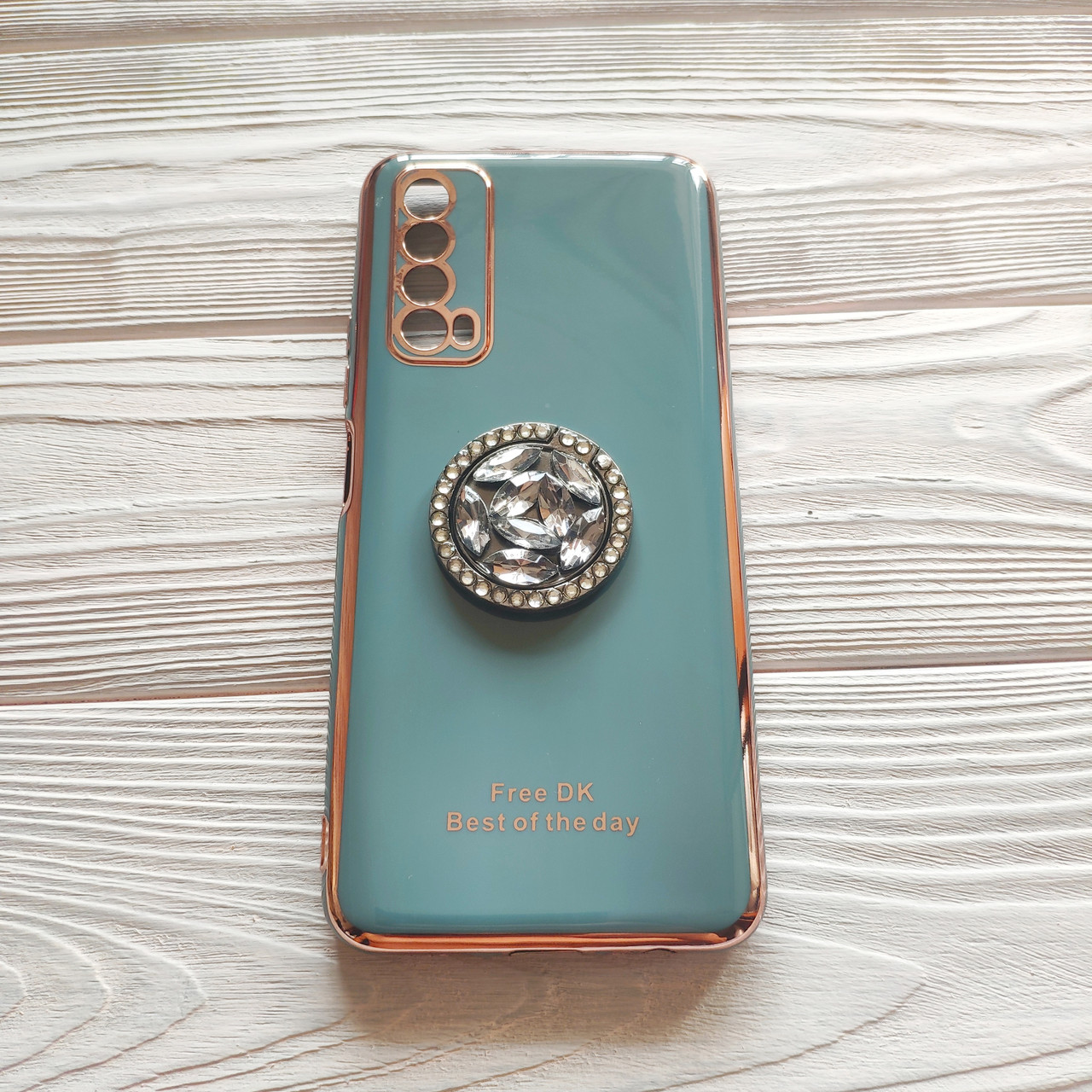 Чохол Ring Stones для Huawei P Smart 2021 силіконовий бампер (сіро-блакитний)