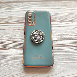 Чохол Ring Stones для Huawei P Smart 2021 силіконовий бампер (сіро-блакитний)