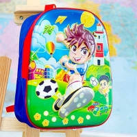 Детский дошкольный рюкзак Футбол 1 отделение для мальчика легкий ткань+пластик 2D 30х24х8см