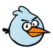 Wotan шеврон AngryBirds "Зла пташка - синя" 5х5 см