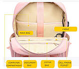 Шкільний рюкзак для ноутбука 15,6-дюймовий водонепроникний з USB-портом Laptop Backpack, фото 4