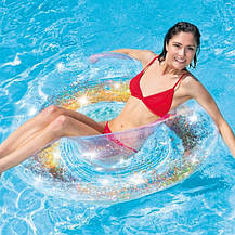 Круг надувний прозорий із блискітками 80 см, Надувний круг із блисками 80 см Дорослий, фото 3