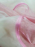 Тюль до підвіконня ніжно-рожева фатинка, 2 м, фото 2