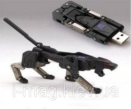 Креативна USB-флешка Трансформер Робот Собака, фото 2