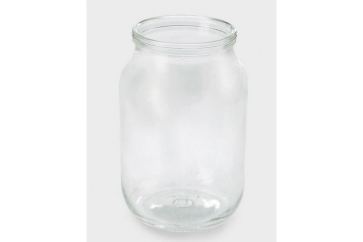 Скляна звичайна банка 1,5л, фото 1
