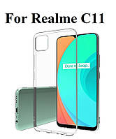 Силиконовый прозрачный чехол для Realme C11 2020 (RMX2185) - Case&Glass