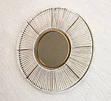 Настінне дзеркало Колесо з металу, діаметр 66 см, фото 3