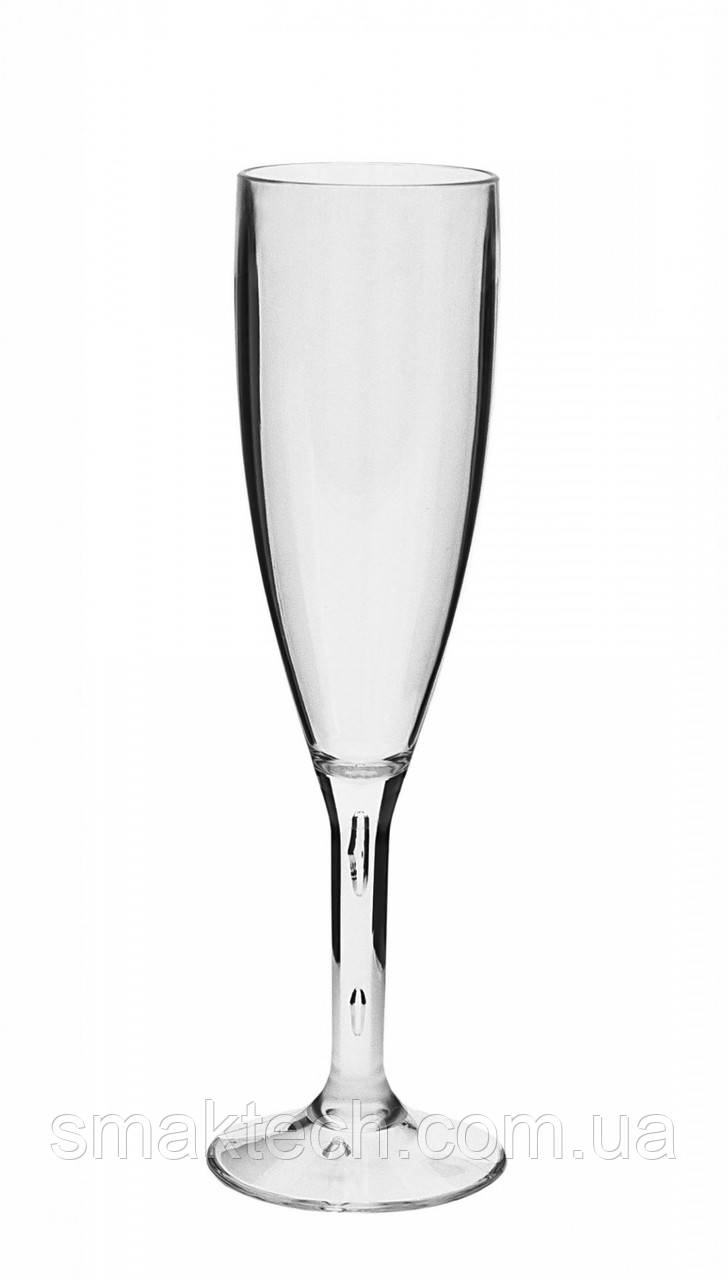 Келих для шампанського з полікарбонату прозорий 180 мл
