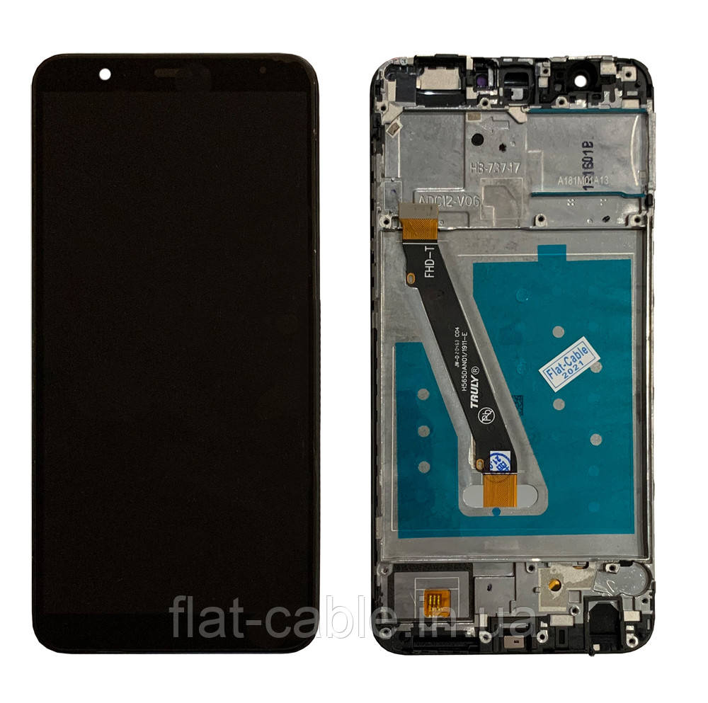 Дисплей + сенсор Huawei P Smart (FIG-LA1, FIG-LX1, FIG-LX2, FIG-LX3 ) Чорний оригінал OEM в рамці