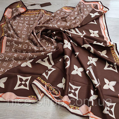 Хустка Louis Vuitton шовковий з ручною підшивкою, фото 6