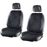 Накидки на сидіння з Алькантари PREMIUM Чорні - сіра нитка - повний комплект ОРИГІНАЛ ПОЛЬЩА, фото 3