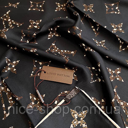 Хустка Louis Vuitton шовкова з ручною підшивкою, фото 5