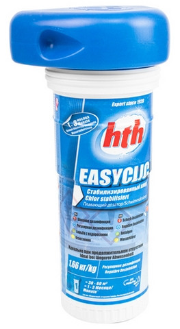 Комплексний засіб HTH Easyclic (дозатор-поплавок) по догляду за басейном, фото 1