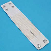 Браслет Білий Еко Замш зі стразами