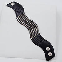 Браслет Хвиля Еко Шкіра Стрази