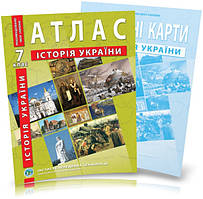 Атлас і контурна карта Історія України 7 клас ІПТ