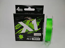 Шнур Favorite X1 PE 4x 150m (l.green) #0.5/0.117 mm 9lb/4.1 kg