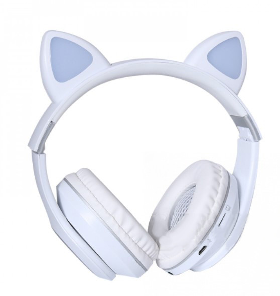 Навушники Bluetooth з котячими вушками TUCCI CT930 LED White