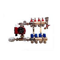 Колектор для теплої підлоги у зборі комплект на 3 контури (Чехія)