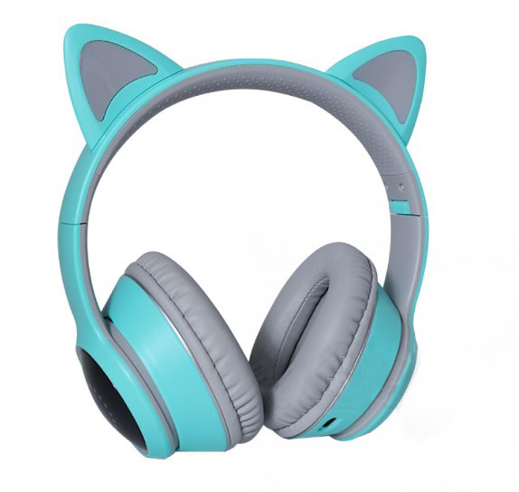 Навушники Bluetooth з котячими вушками TUCCI К26 LED Blue