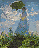 Картина по номерам BrushMe Женщина с зонтиком Клод Моне (BS6441) 40 х 50 см (Без коробки)