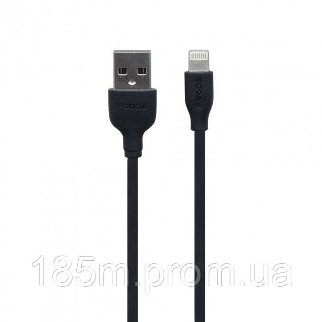 Remax PD-B-15i USB AM на iPhone 5s "PRODA" Fons Data 1m Black - фото 1 - id-p1449259647