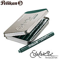 Картриджи чернильные удлиненные Pelikan Edelstein Aventurin (6 шт) в металлическом пенале, цв. зеленый, 339671