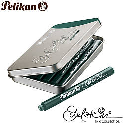 Чорнильні картриджі подовжені Pelikan Edelstein Aventurin (6 шт) в металевому пеналі, кол. зелений, 339671