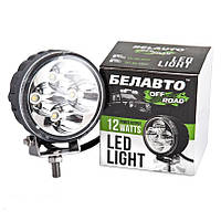 LED фара светодиодная Круг 12W (3W*4) 10-30V Ø 109*83mm Дальний/Spot "BELAUTO" (BOL0403 Spot) 880Lm (1шт)