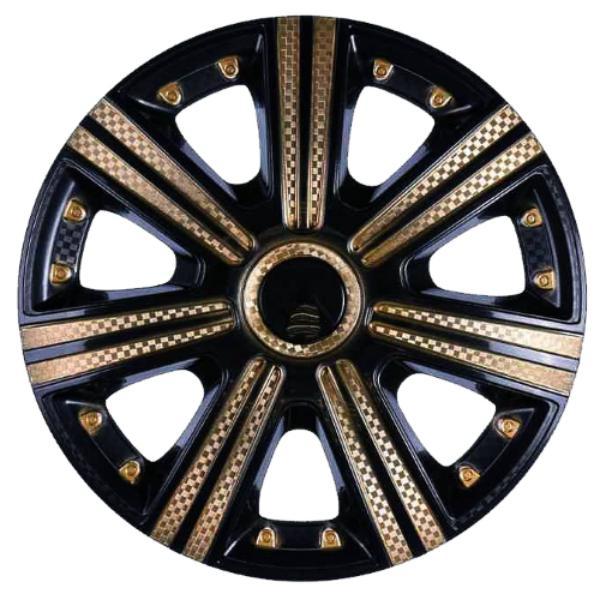 Колпаки на колеса R13 Star DTM Super Black Gold (карбон) - фото 1 - id-p1449299816