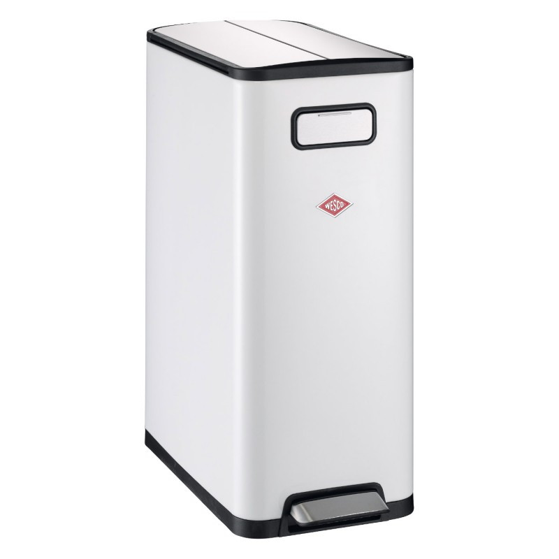 Відро для сміття з педаллю двосекційне Wesco Big Double Master 40 л біле 381511-01