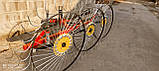 Граблі вушко Сонечко на 3 колеса (спиця 6 мм) мінітрактор (3Т), фото 5