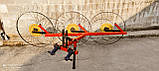 Граблі вушко Сонечко на 3 колеса (спиця 6 мм) мінітрактор (3Т), фото 4