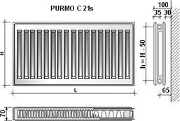 Радіатор Purmo C 22 500х400 (бокове підключення), фото 3