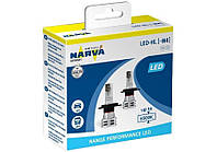Авто лампа LED H4 радиатор+кулер 8000Lm "NARVA" 24W/6500K/IP67/8-48v (2шт) (180323000)