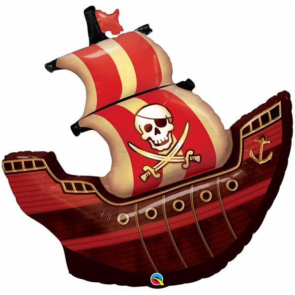 Q 40" Foil Balloon Pirate Ship. Куля фольгована Піратський корабель — В УП