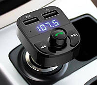 Автомобильный Fm модулятор Bluetooth CAR X8 Premium ФМ трансмиттер 2 USB MP3 Блютуз Громкая связь