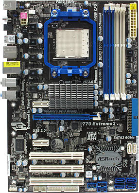 Материнська плата ASRock 770 Extreme3 Socket AM3, USB 3.0, SATA 3.0 + планка, фото 3