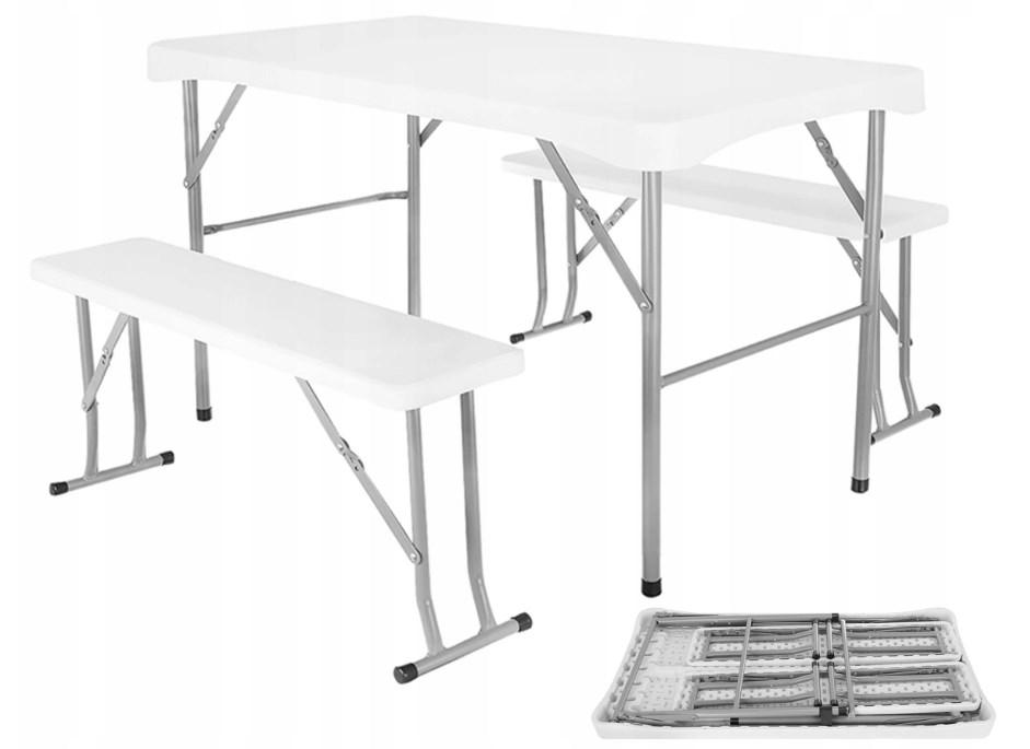 Стіл для кейтерінгу 180см + 2 лавки 180 см, фото 1
