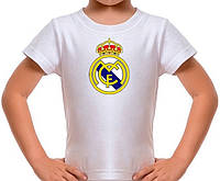 Футболка для мальчиков c принтом ФК Реал Мадрид белая