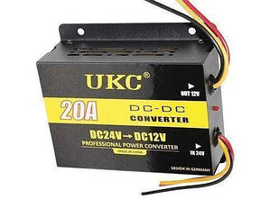 Перетворювач автоінвертор UKC DC/DC 24V-12V 20A 240 Вт