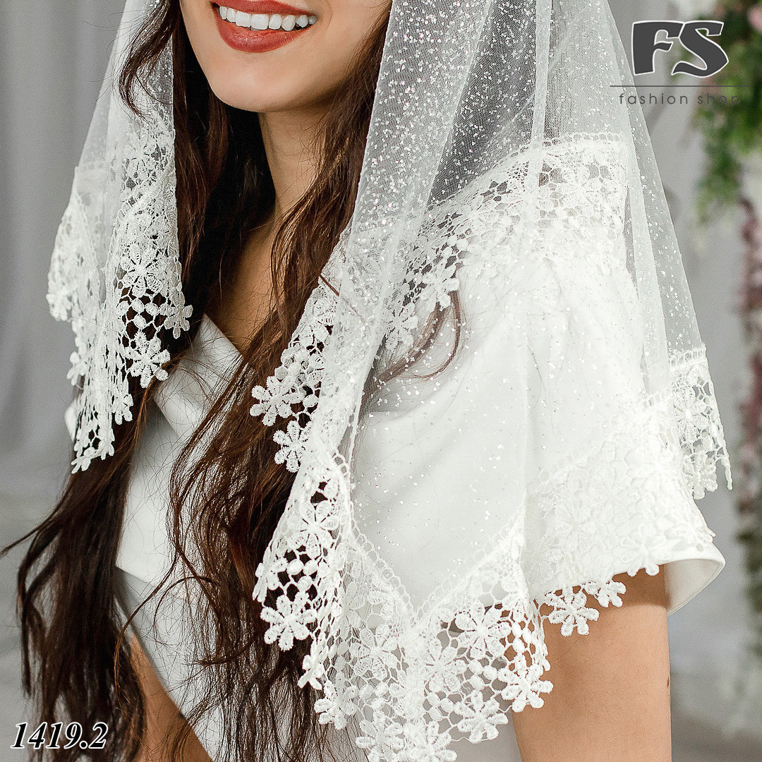 Ошатна хустка в храм, на вінчання, на хрестини Ліа